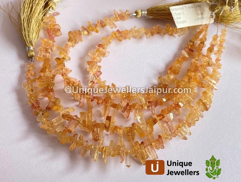 Imperial Topaz Long Chips Beads